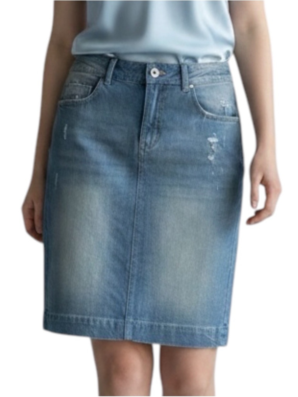 Anthropologie Pilcro & The Letterpress Distress Boho Festival Jean Skirt Size M